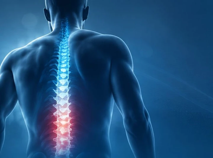 Ilustração médica da coluna vertebral